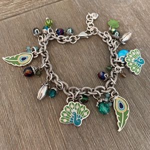 Brighton Peacock Charm Bracelet